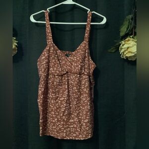 NWT Simply Vera wang tank top cheetah blouse SZ M